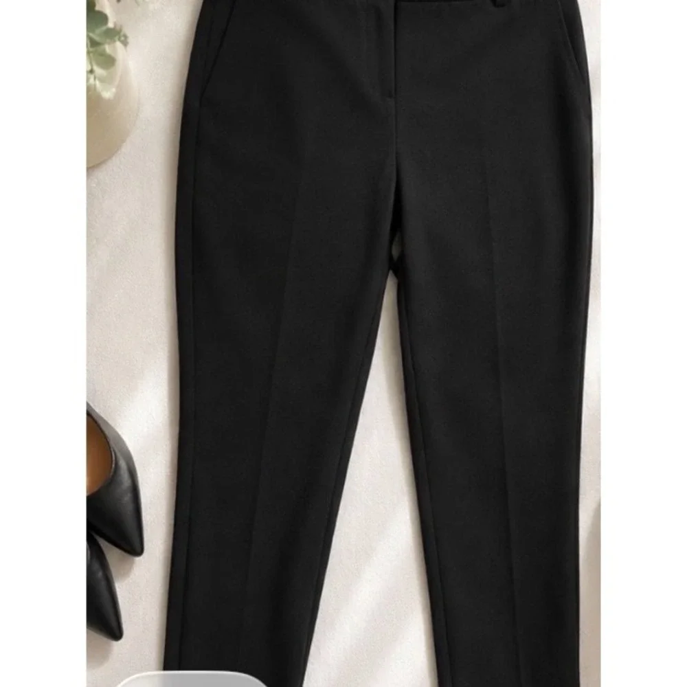 J.Crew City Fit Stretch Black Ankle Dress Pants Size 4 Office Career